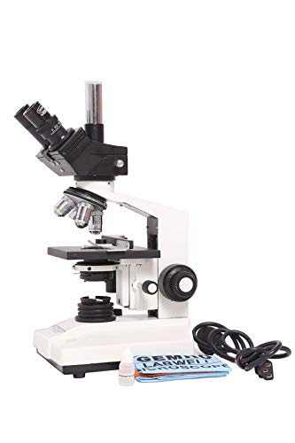 Janoscilabwell Trinocular Medical Lab Microscope with Cam Port 2000X Magnification Metal White
